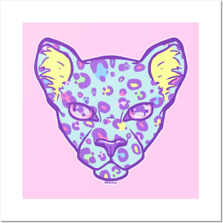 80s Pastel Leopard Posters and Art